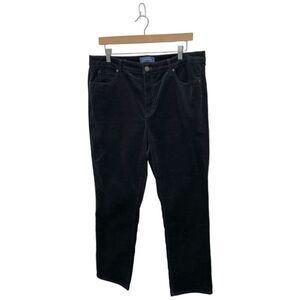 Talbots Women's Petites‎ Black High Waist Corduroy Pants Sz 14P Grunge Retro